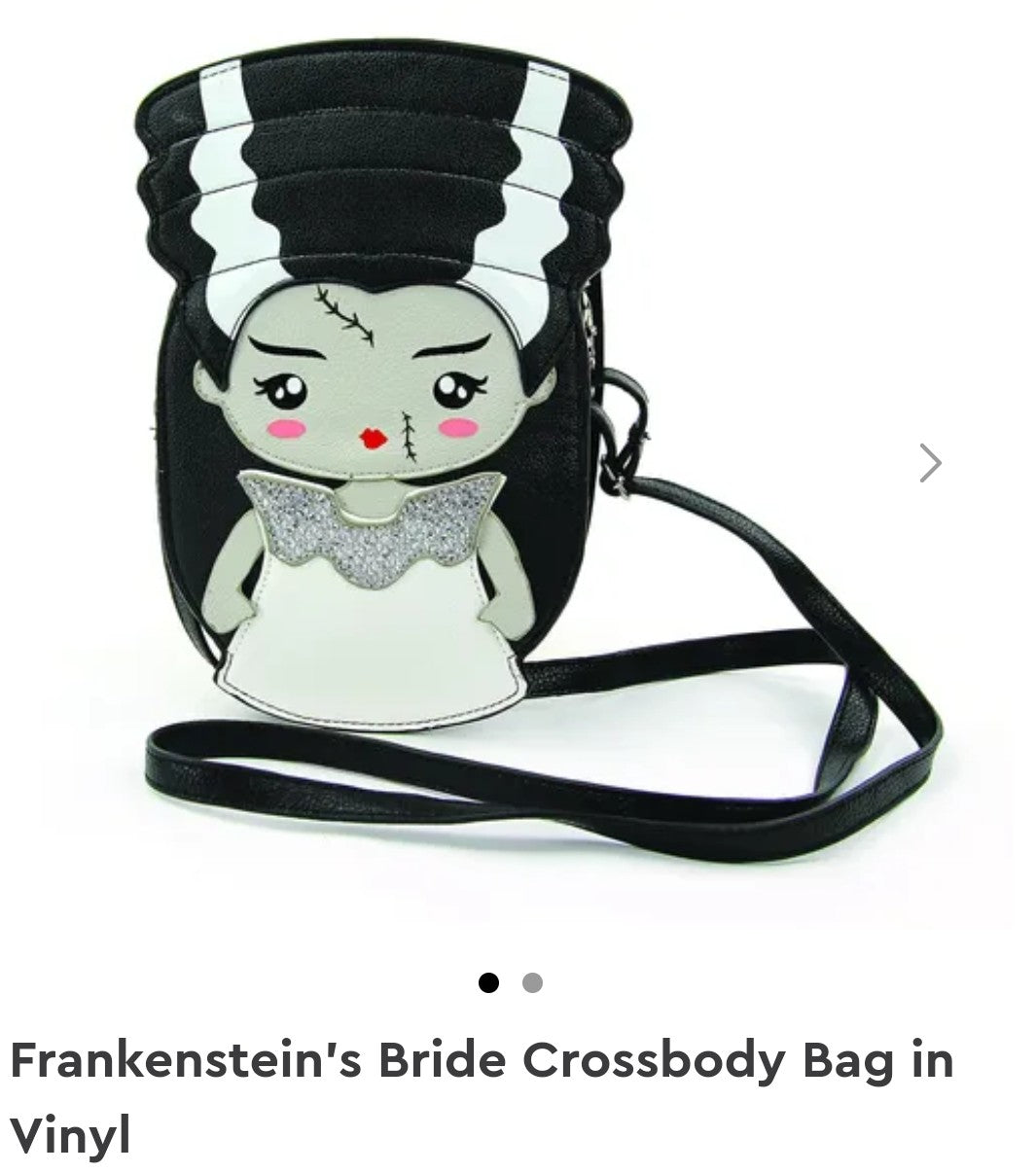 Bride of Frankenstein Crossbody Bag in Vinyl